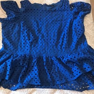 Cold shoulder peplum top